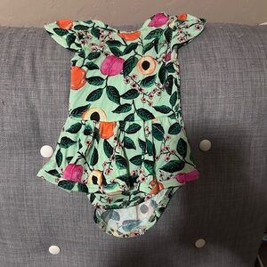 muse threads stone fruit orchard bodysuit twirl dress